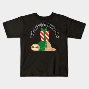 Low-Effort Xmas Fun, Christmas, Holiday humor Kids T-Shirt